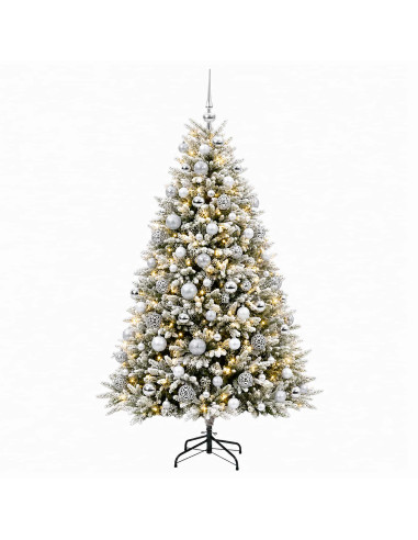 Albero di Natale Artificiale con Palline 240 cm 300 LED
