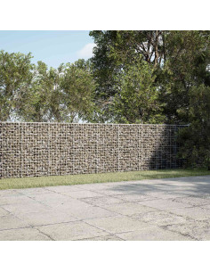 Gabione con Filo da 5 mm e Rete da 5x2,5 cm 500x20x100 cm