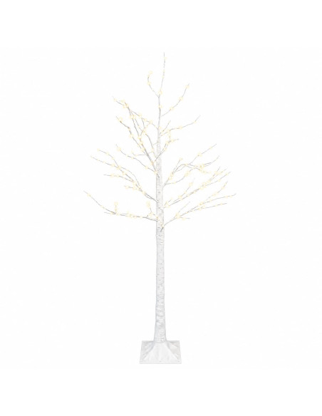 Albero di Natale betulla Bianco 22 x 22 x 150 cm Plastica