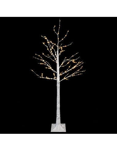 Albero di Natale betulla Bianco 22 x 22 x 150 cm Plastica