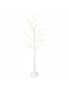 Albero di Natale in betulla Bianco 22 x 22 x 180 cm Plastica 2
