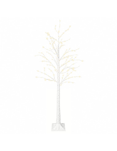 Albero di Natale in betulla Bianco 22 x 22 x 180 cm Plastica