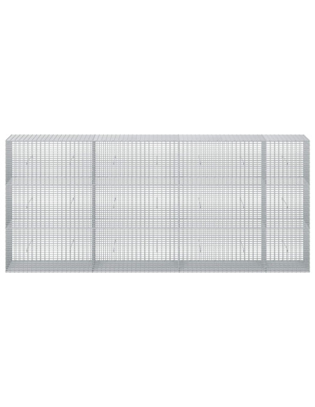 Gabione con Filo da 5 mm e Rete da 5x2,5 cm 350x50x150 cm