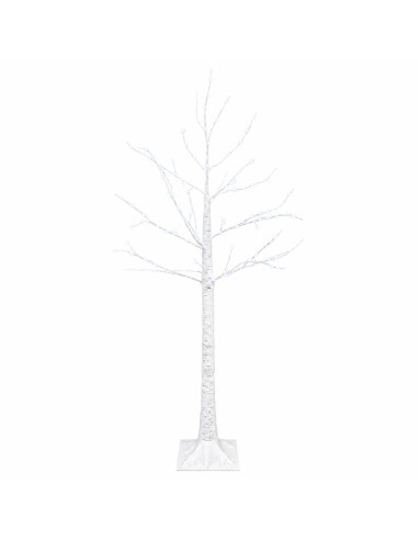 Albero di Natale in betulla Bianco 22 x 22 x 120 cm Plastica
