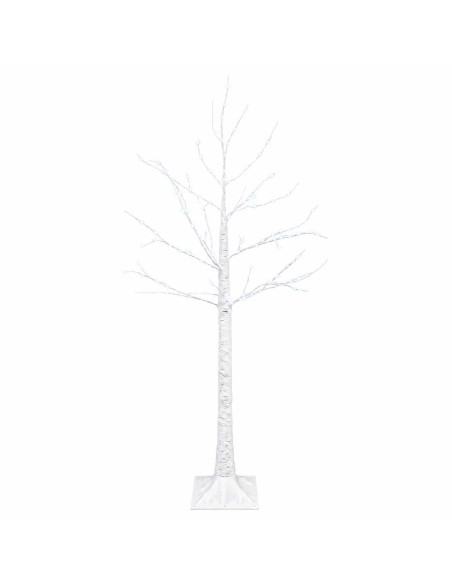 Albero di Natale in betulla Bianco 22 x 22 x 120 cm Plastica