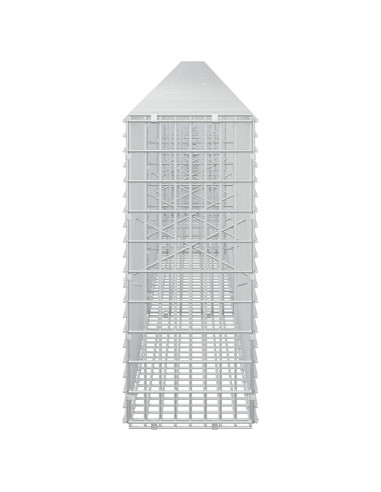 Gabione con Filo da 5 mm e Rete da 5x2,5 cm 1050x20x50 cm