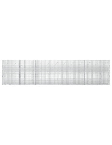 Gabione con Filo da 5 mm e Rete da 5x2,5 cm 650x10x150 cm