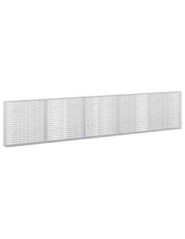 Gabione con Filo da 5 mm e Rete da 5x2,5 cm 500x20x100 cm