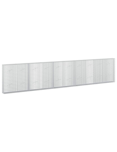 Gabione con Filo da 5 mm e Rete da 5x2,5 cm 500x20x100 cm