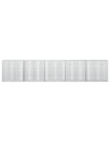 Gabione con Filo da 5 mm e Rete da 5x2,5 cm 500x20x100 cm