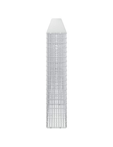 Gabione con Filo da 5 mm e Rete da 5x2,5 cm 500x20x100 cm