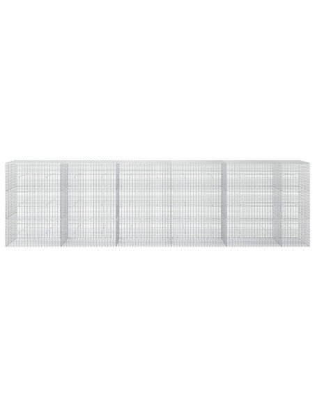 Gabione con Filo da 5 mm e Rete da 5x2,5 cm 550x30x150 cm
