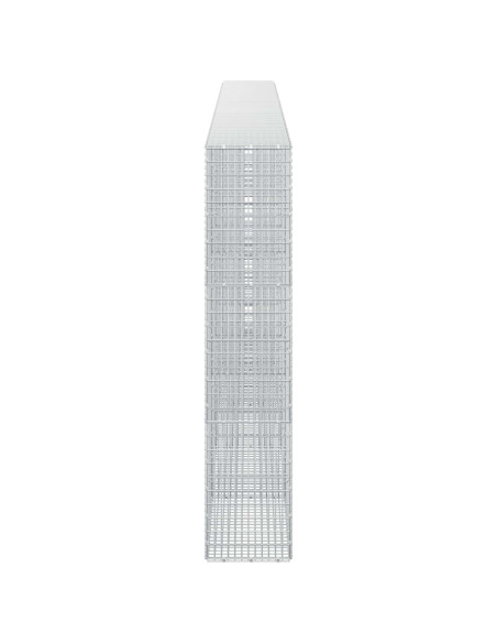 Gabione con Filo da 5 mm e Rete da 5x2,5 cm 550x30x150 cm