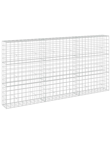 Gabione con filo da 5 mm e rete 10x10 cm 300x30x150 cm