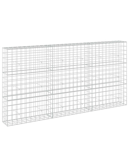 Gabione con filo da 5 mm e rete 10x10 cm 300x30x150 cm