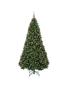 Albero di Natale artificiale verde con palline 300 cm 600 LED 2