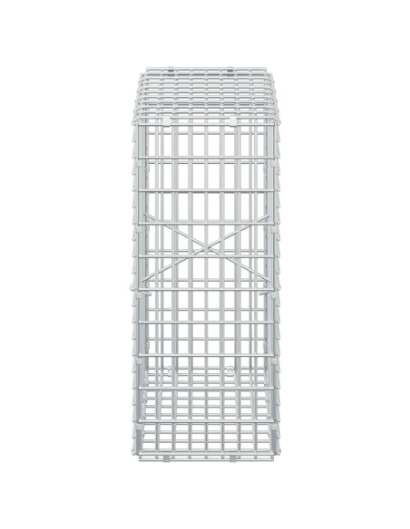 Gabione con Filo da 5 mm e Rete da 5x2,5 cm 50x20x50 cm