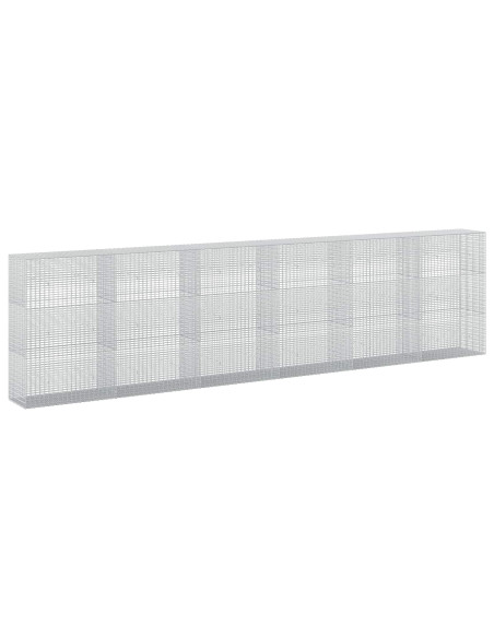 Gabione con Filo da 5 mm e Rete da 5x2,5 cm 600x50x150 cm