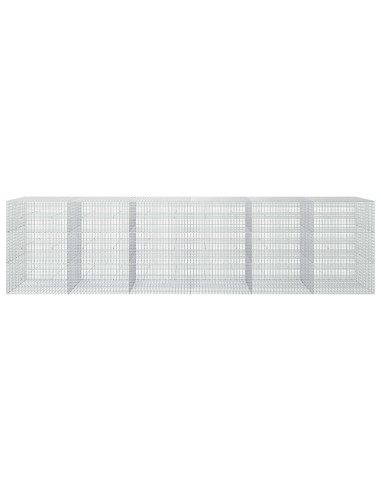 Gabione con Filo da 5 mm e Rete da 5x2,5 cm 600x50x150 cm