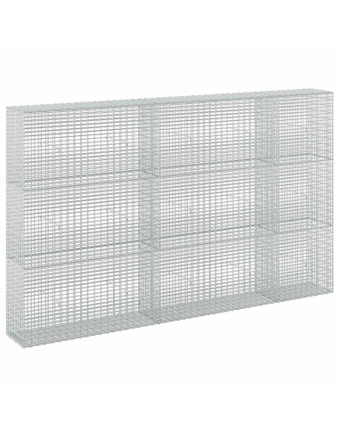 Gabione con Filo da 5 mm e Rete da 5x2,5 cm 250x30x150 cm