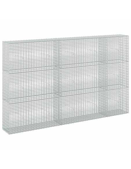 Gabione con Filo da 5 mm e Rete da 5x2,5 cm 250x30x150 cm