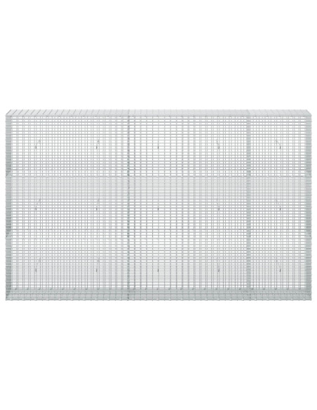Gabione con Filo da 5 mm e Rete da 5x2,5 cm 250x30x150 cm