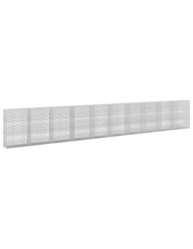 Gabione con Filo da 5 mm e Rete da 5x2,5 cm 1000x50x150 cm
