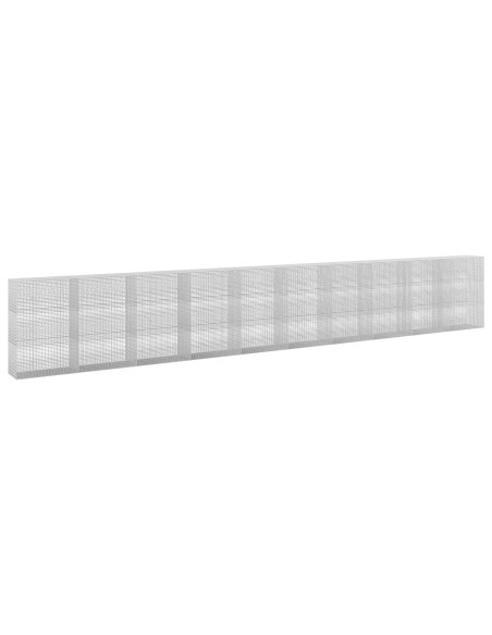 Gabione con Filo da 5 mm e Rete da 5x2,5 cm 1000x50x150 cm
