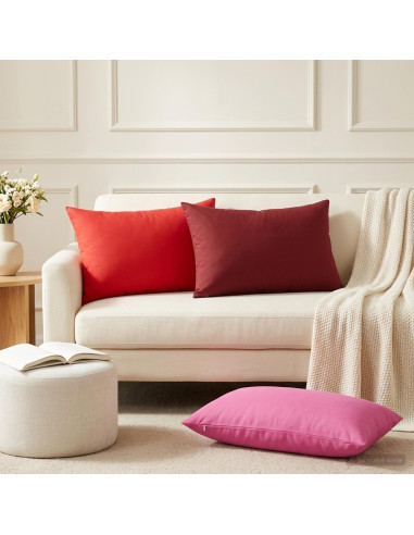 Cuscino da Lanciare 2 pz HEERLEN Rosa 50 x 80 cm Poliestere