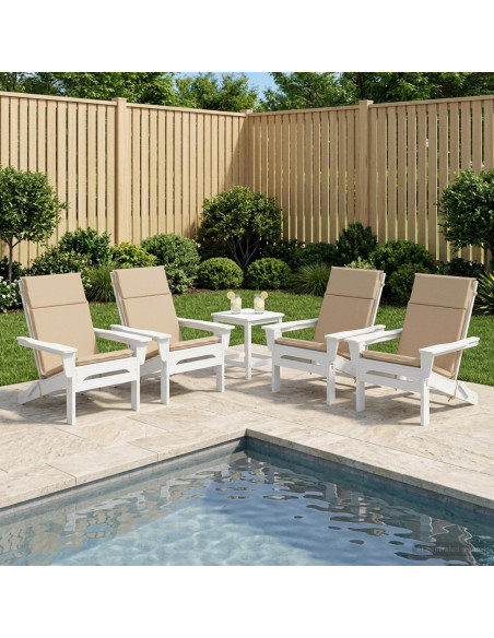 Cuscino per sedia a schienale alto GEMERT 4 pz 100% Poliestere