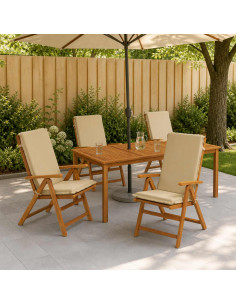 Cuscino per sedia a schienale alto GEMERT 4 pz 100% Poliestere
