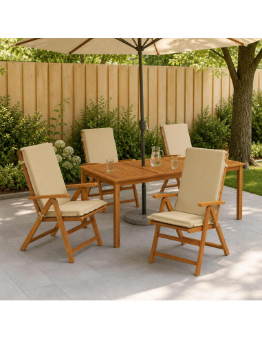 Cuscino per sedia a schienale alto GEMERT 4 pz 100% Poliestere