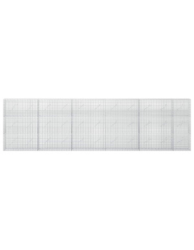 Gabione con Filo da 5 mm e Rete da 5x2,5 cm 550x10x150 cm