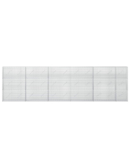Gabione con Filo da 5 mm e Rete da 5x2,5 cm 550x10x150 cm