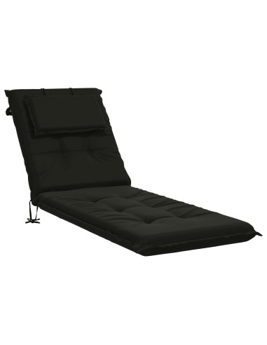 Cuscino per Lettino GEMERT 100% Poliestere Nero 190 x 60 x 9 cm