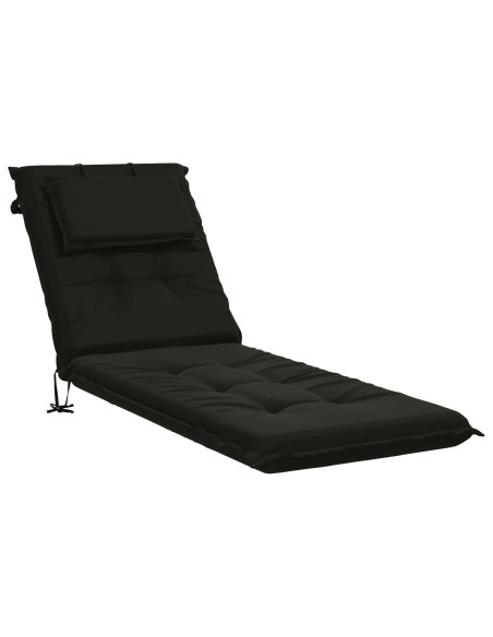 Cuscino per Lettino GEMERT 100% Poliestere Nero 190 x 60 x 9 cm