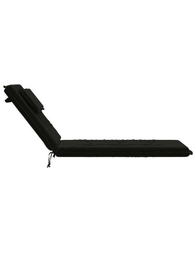 Cuscino per Lettino GEMERT 100% Poliestere Nero 190 x 60 x 9 cm