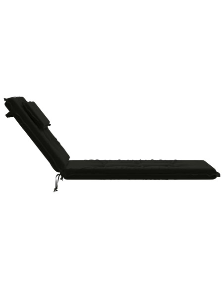 Cuscino per Lettino GEMERT 100% Poliestere Nero 190 x 60 x 9 cm