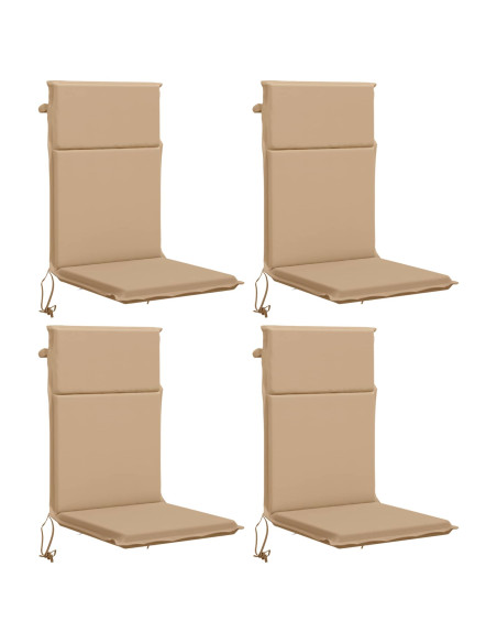 Cuscino per sedia a schienale alto GEMERT 4 pz 100% Poliestere