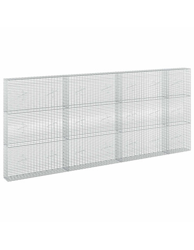 Gabione con Filo da 5 mm e Rete da 5x2,5 cm 350x20x150 cm