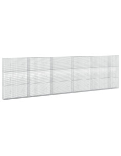 Gabione con Filo da 5 mm e Rete da 5x2,5 cm 550x20x150 cm 2