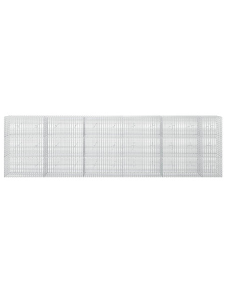 Gabione con Filo da 5 mm e Rete da 5x2,5 cm 550x20x150 cm