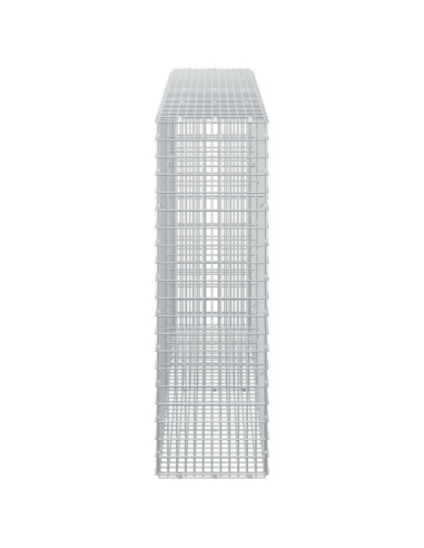 Gabione con Filo da 5 mm e Rete da 5x2,5 cm 200x30x100 cm