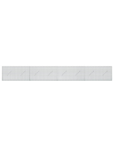 Gabione con Filo da 5 mm e Rete da 5x2,5 cm 400x10x50 cm