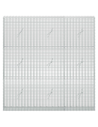 Gabione con Filo da 5 mm e Rete da 5x2,5 cm 150x20x150 cm