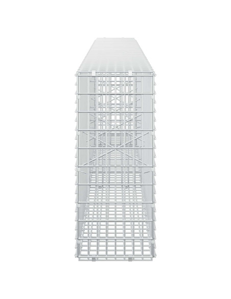 Gabione con Filo da 5 mm e Rete da 5x2,5 cm 250x20x50 cm