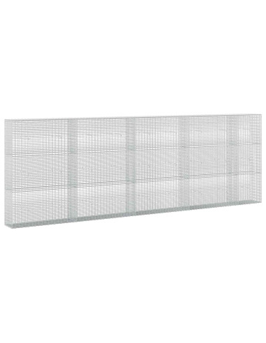 Gabione con Filo da 5 mm e Rete da 5x2,5 cm 450x30x150 cm