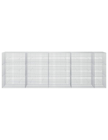 Gabione con Filo da 5 mm e Rete da 5x2,5 cm 450x30x150 cm