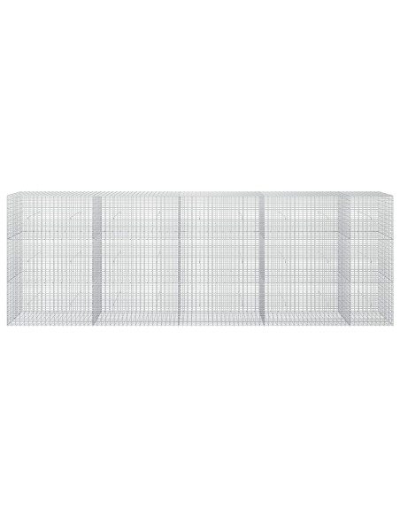 Gabione con Filo da 5 mm e Rete da 5x2,5 cm 450x30x150 cm