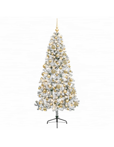 Albero di Natale artificiale con palline 240 cm 300 LED